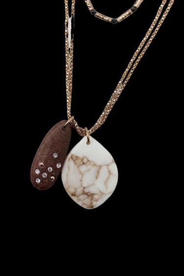 PACK 3 COLLARES PIEDRAS BRILLOS - Dorado de Zara