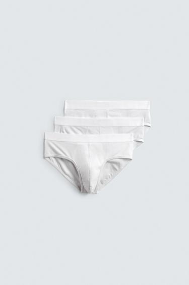 SLIP BÁSICO PACK 3 - Blanco de Zara