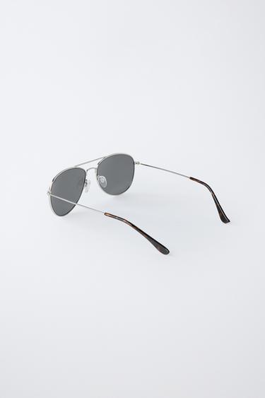 METAL AVIATOR SUNGLASSES - Silver by Zara - Image 2