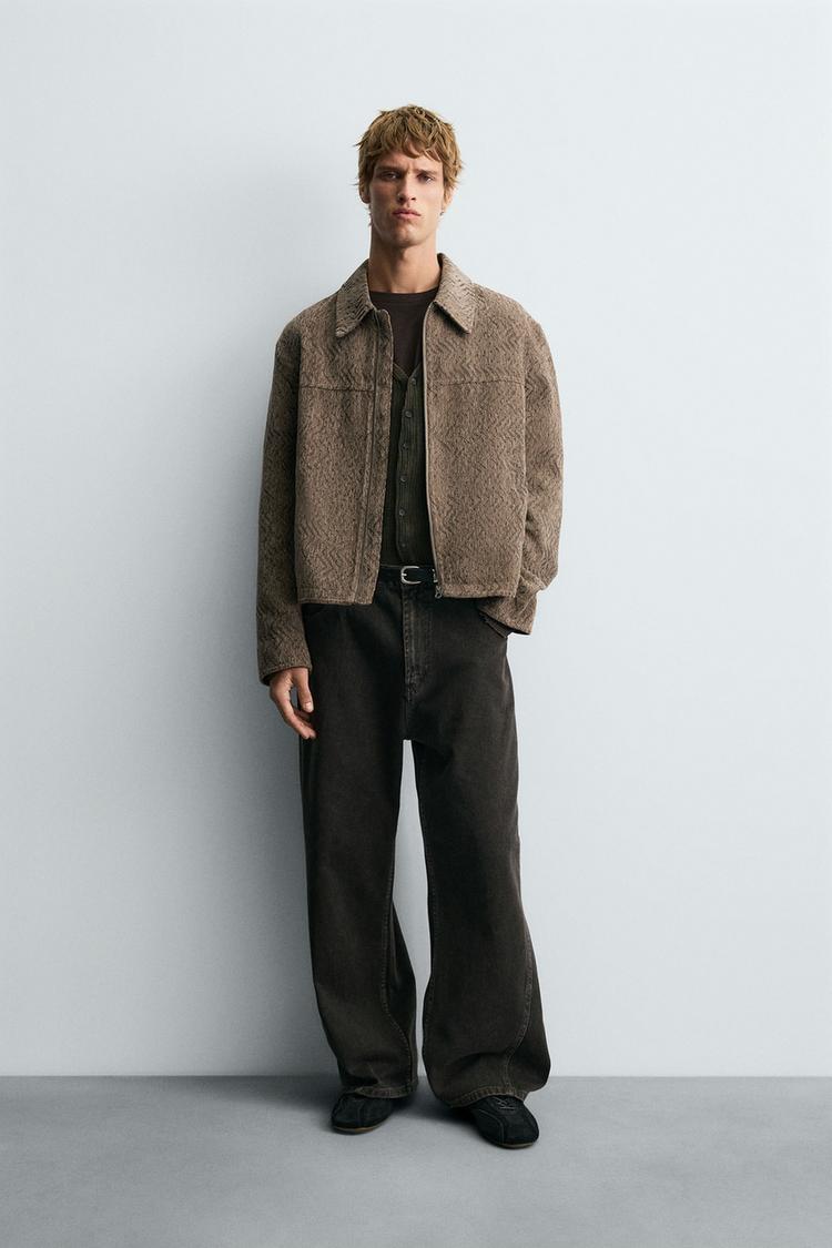 TEXTURED JACQUARD JACKET