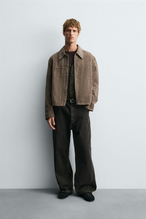 TEXTURED JACQUARD JACKET