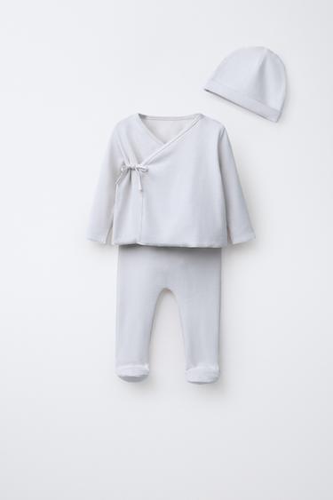Zara LAYETTE SET WITH POUCH - Pastel blue