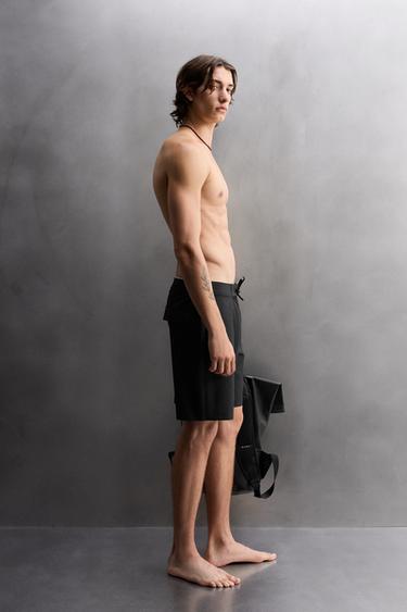 SURF BOARD SHORTS WITH POCKET - Black by Zara - Image 3