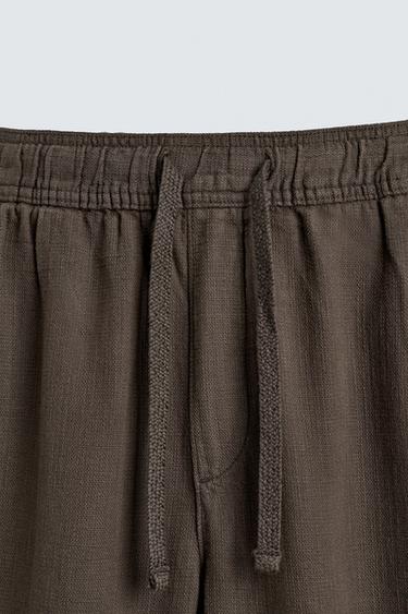 PANTALON STRUCTURÉ COUPE DÉCONTRACTÉE - Marron de Zara - Image 8