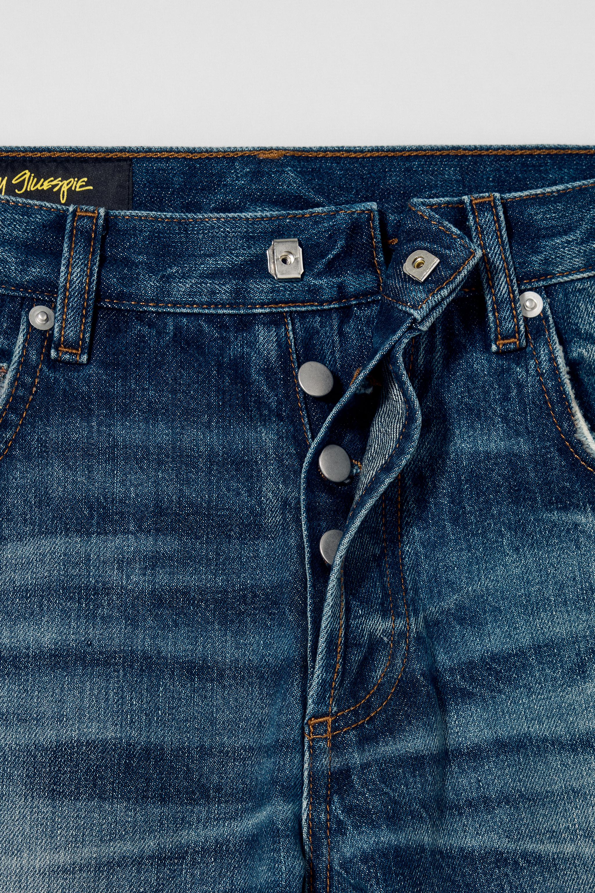 BOBBY GILLESPIE X ZARA スリムフィットジーンズ 1300/346 BOBBY GILLESPIE X ZARA ダメージスリムフィットジーンズ (ZARA