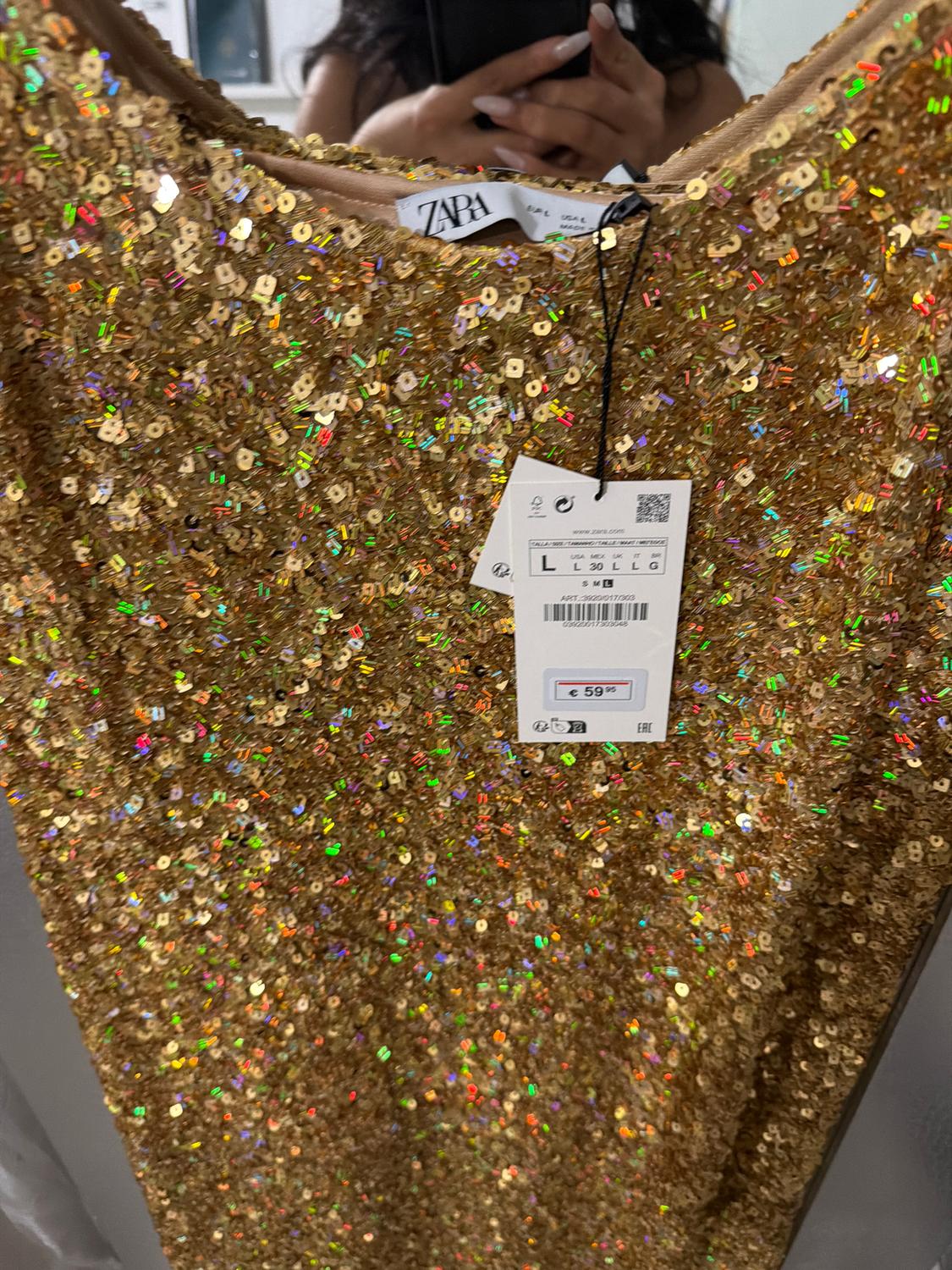 SEQUINNED KNIT SLIP DRESS - Image 2