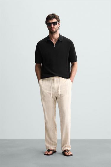 POLO PUNTO PERLADO CREMALLERA - Negro de Zara - Imagen 0