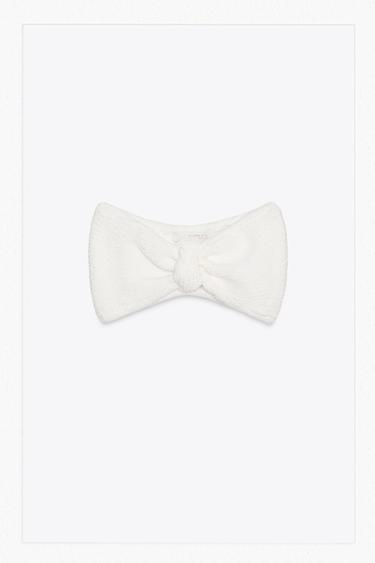 TEXTURED BIKINI TOP - Ecru by Zara
