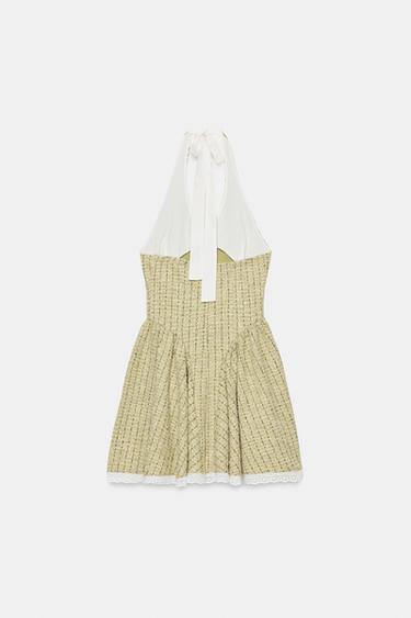 STRUCTURED HALTER DRESS - Green by Zara - Image 6