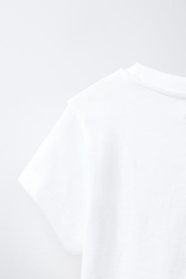 T-SHIRT À INSCRIPTION IMPRIMÉE - Blanc de Zara - Image 4