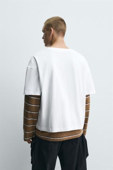 T-SHIRT IMPRIMÉS COMBINÉS - Blanc de Zara - Image 2