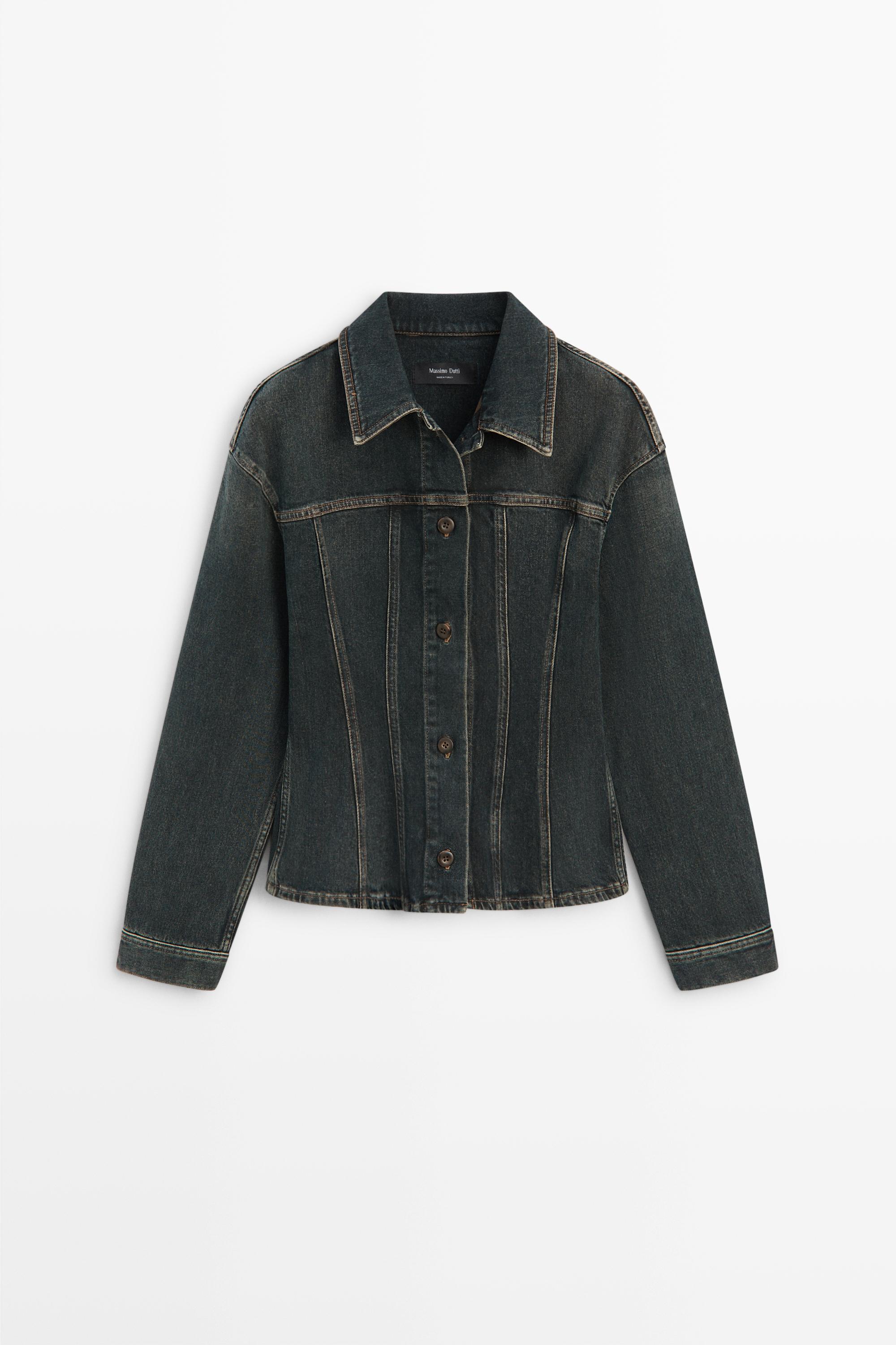 Denim cotton-blend overshirt