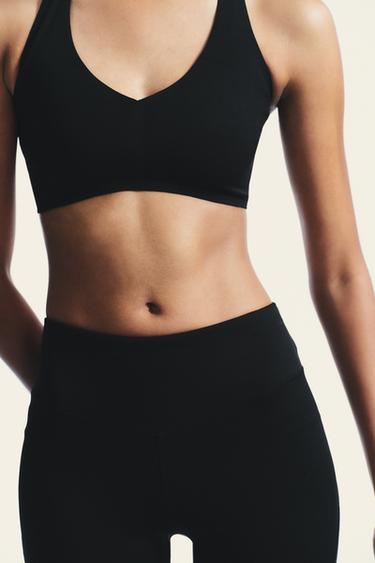 SEAMLESS POLYAMIDE TOP - Black by Zara - Image 1