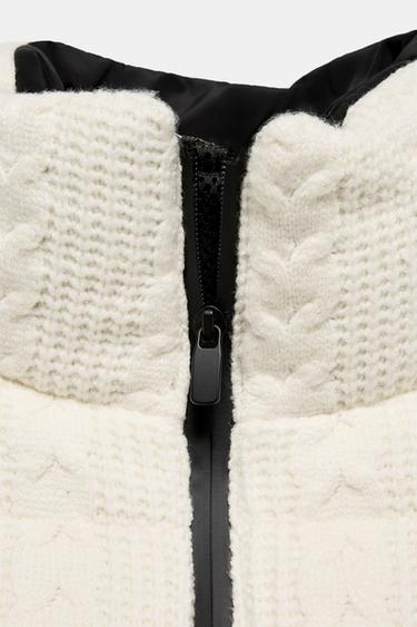 FAUX SHEARLING PADDED ANORAK 80% DOWN 20% FEATHER HEIQ XREFLEX™ RECCO® TECHNOLOGY SKI COLLECTION - Ecru by Zara - Image 9
