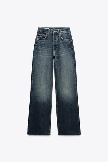 JEAN TRF WIDE LEG TAILLE HAUTE LONGUEUR COMPLÈTE - Indigo de Zara - Image 4