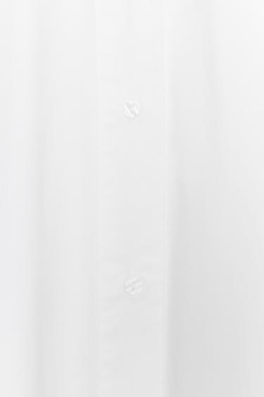 OVERSIZE POPLIN SHIRT WITH LACE-TRIMMED TIE - White by Zara - Image 6