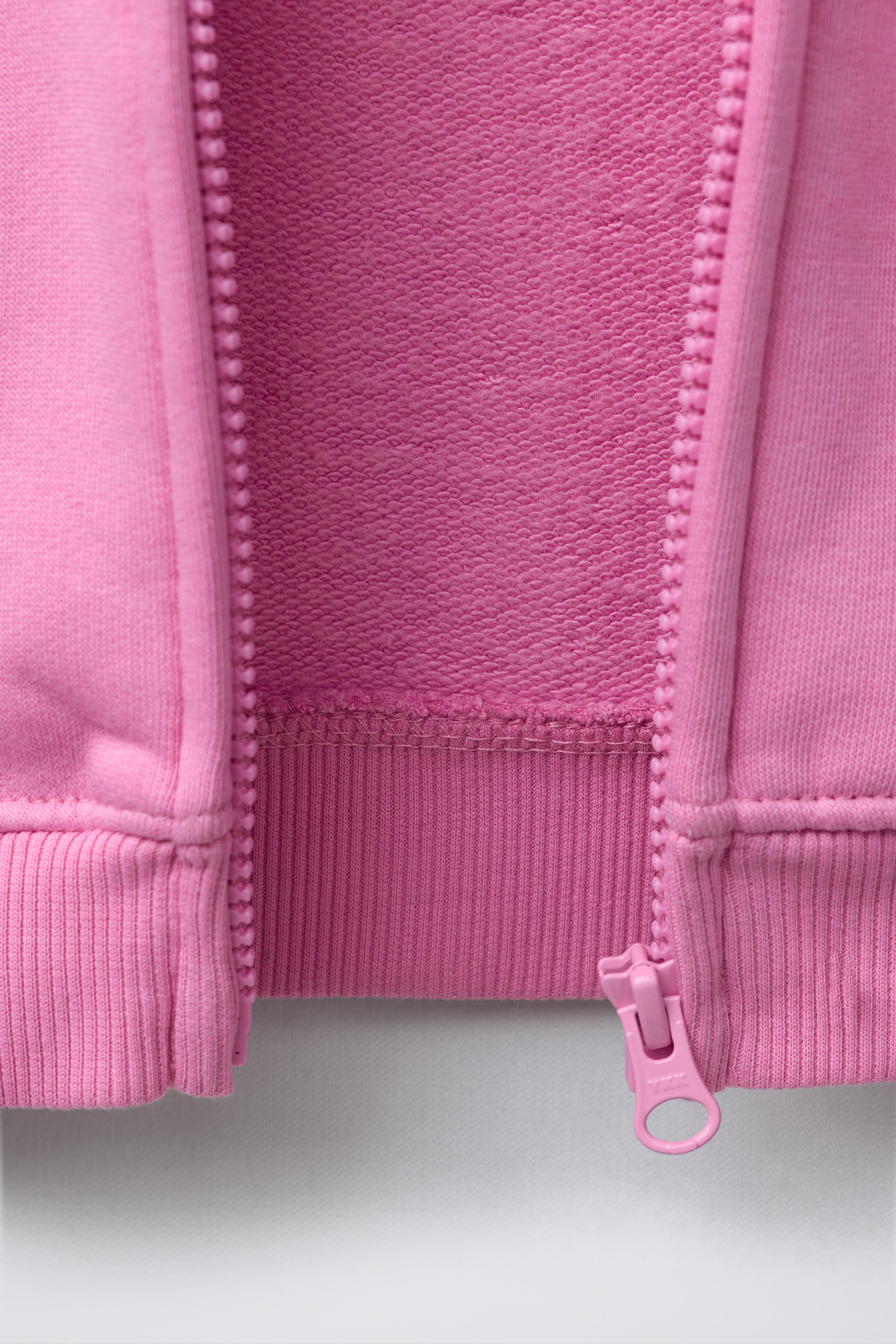 HEART PRINT ZIP-UP SWEATSHIRT - Lavender | ZARA Canada