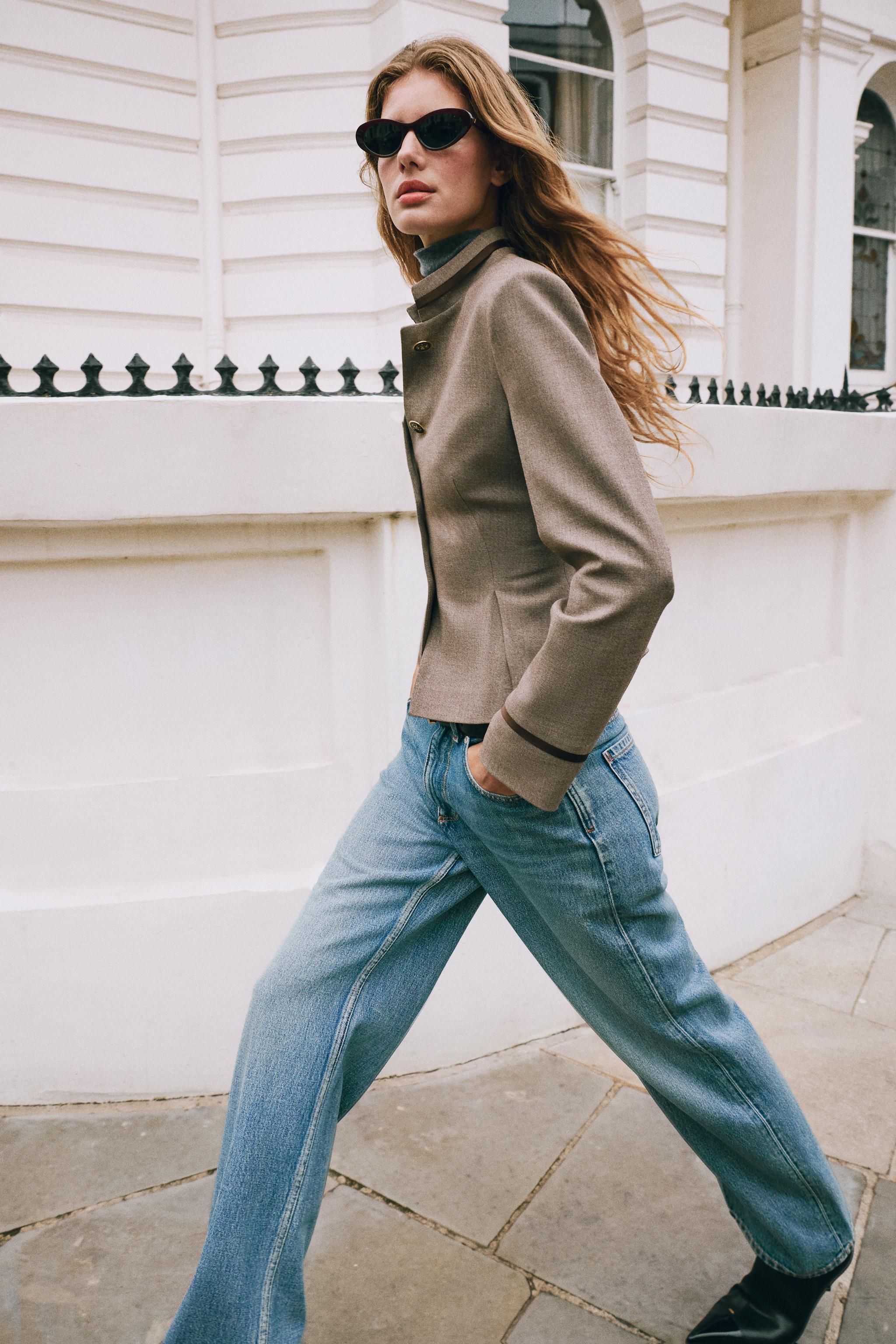 BLAZER PEPLUM À LISERÉS