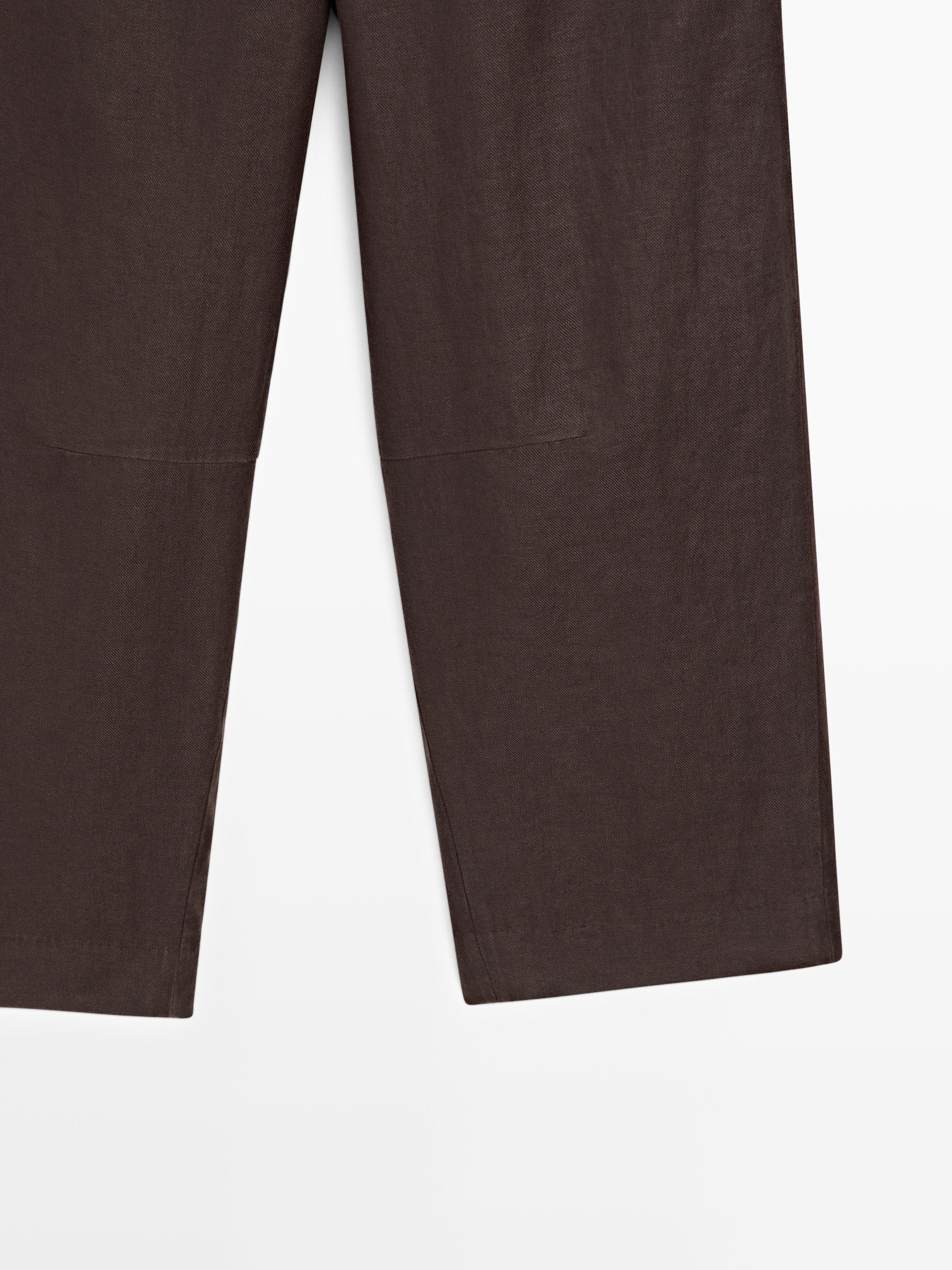 Flowing 100% linen trousers