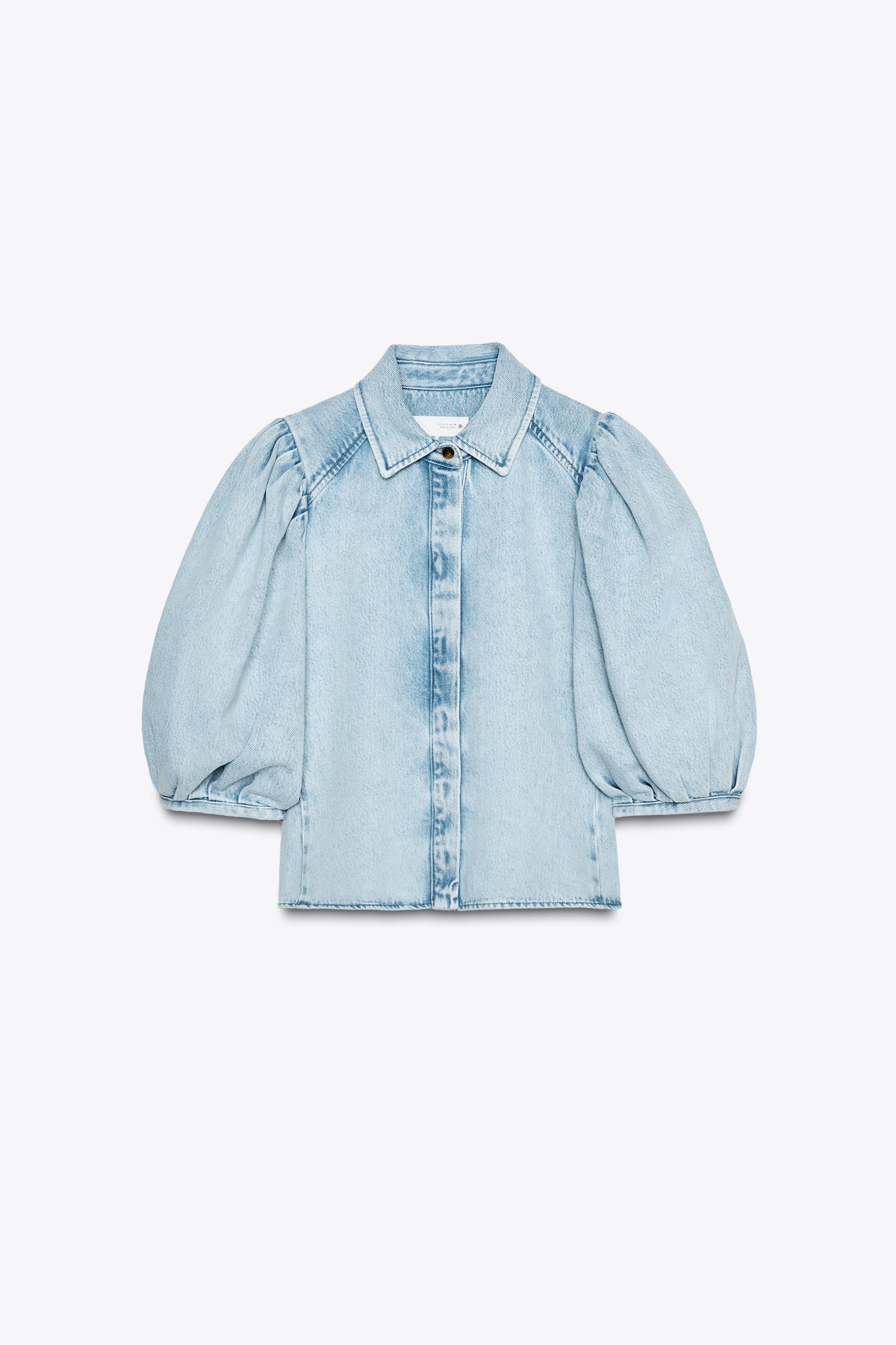 ZWコレクション デニムブラウス - ブルー | ZARA Japan / 日本