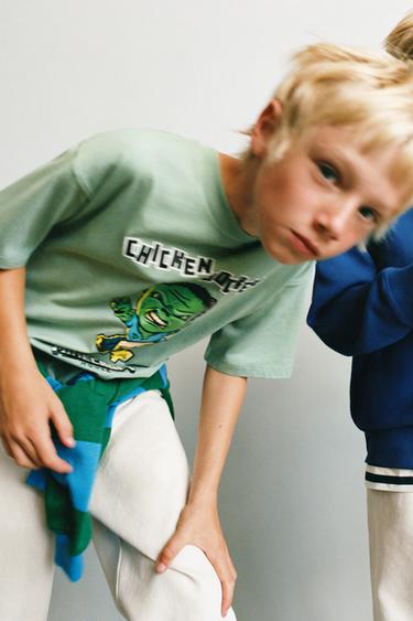 MINECRAFT PRINT T-SHIRT - Greens by Zara