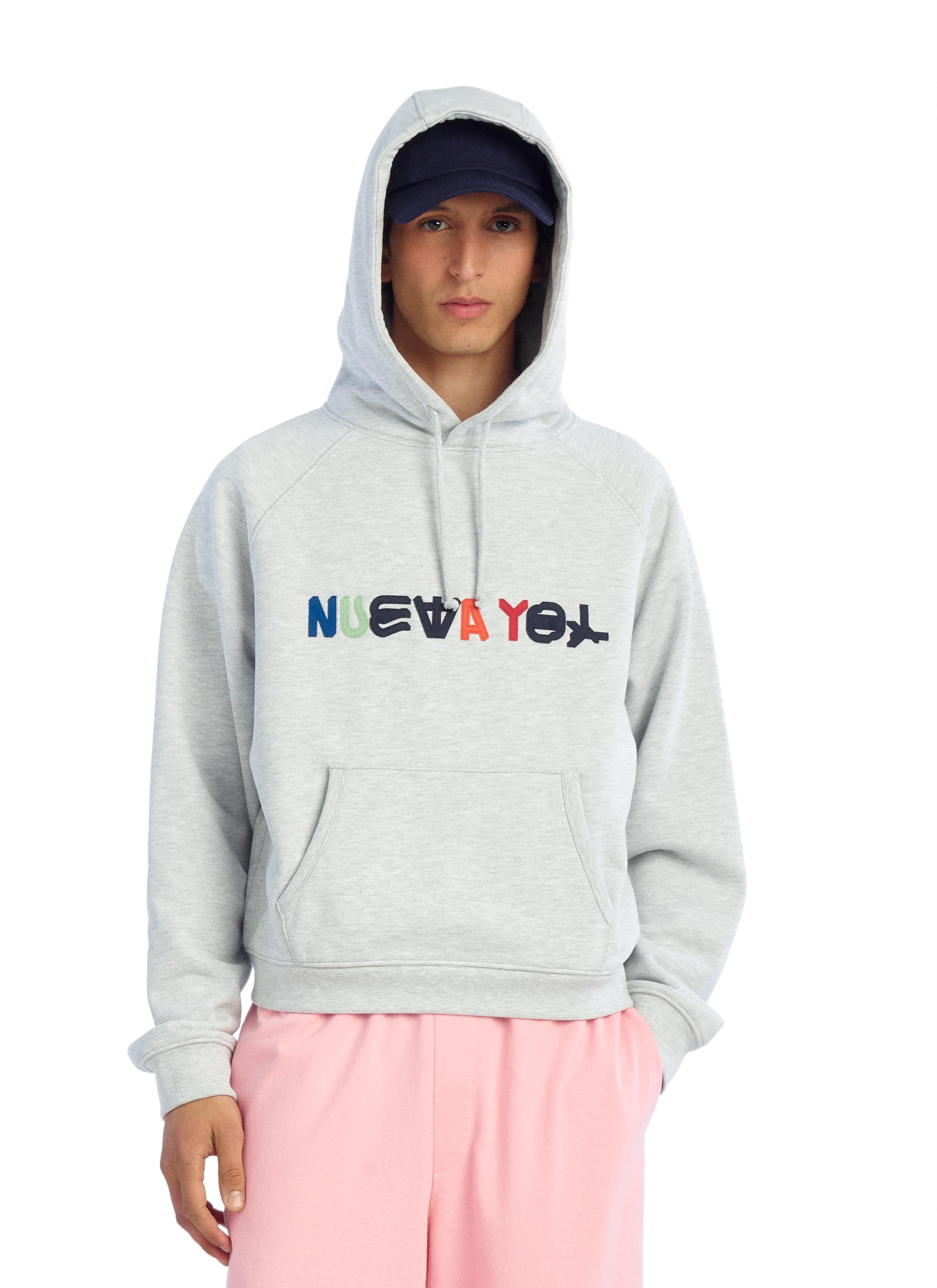 NEW YOL PATCH HOODIE — Gray marl