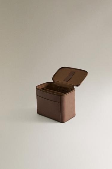 MEDIUM LEATHER WASH BAG - Brown by Zara - Image 5