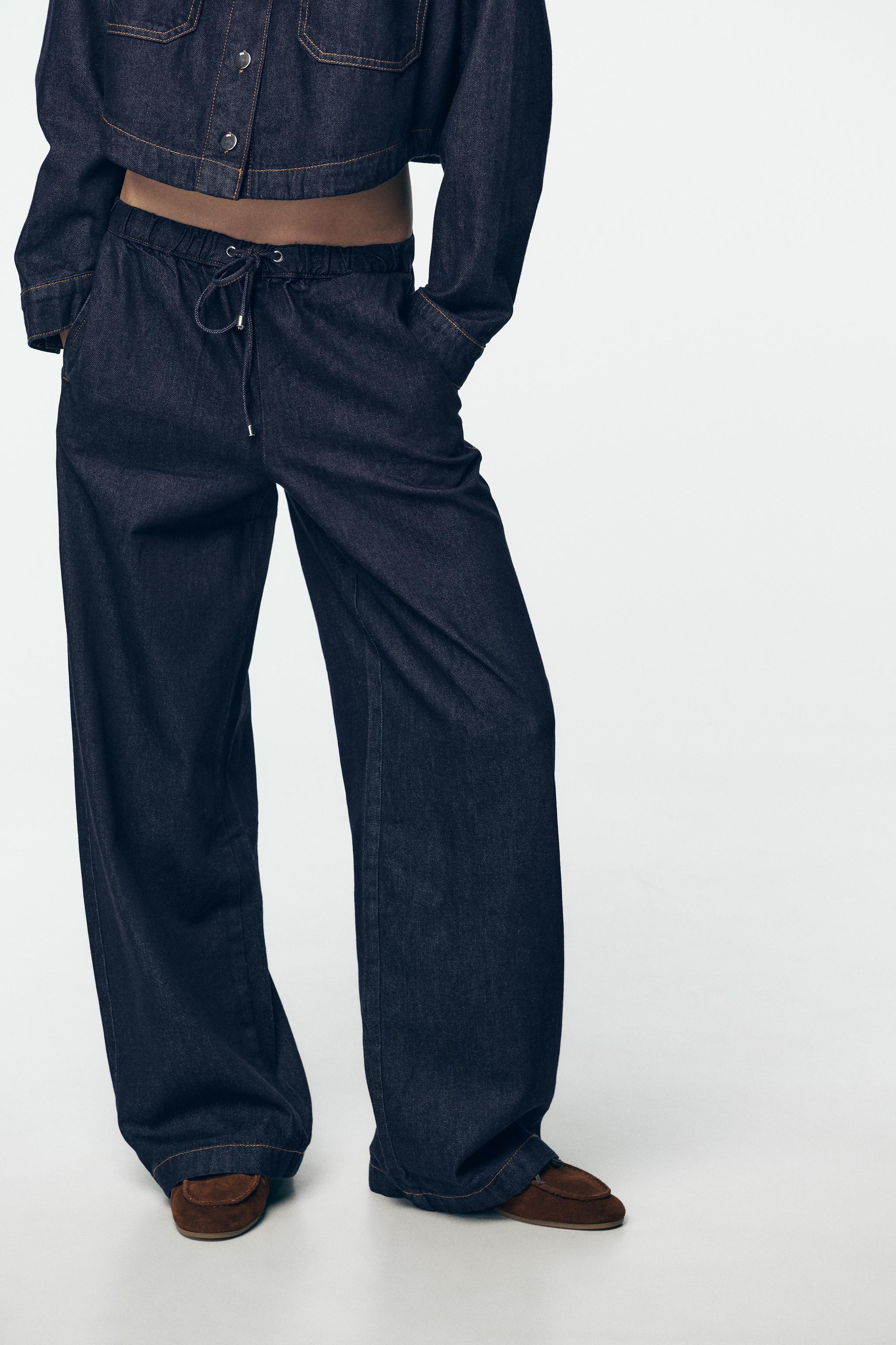 Z1975 JOGGER WIDE LEG JEANS - Blue | ZARA United States