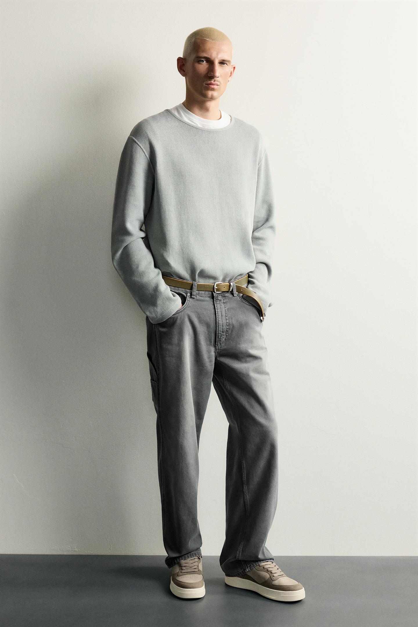 Мужские кроссовки Zara Multi-Piece, цвет: Серо-коричневый серый — фото 2