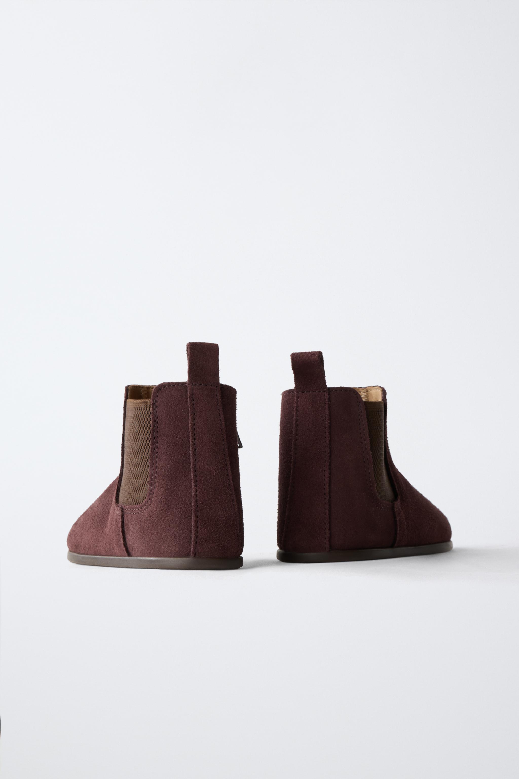 LEATHER CHELSEA BOOTS - Aubergine | ZARA Curaçao / Curazao