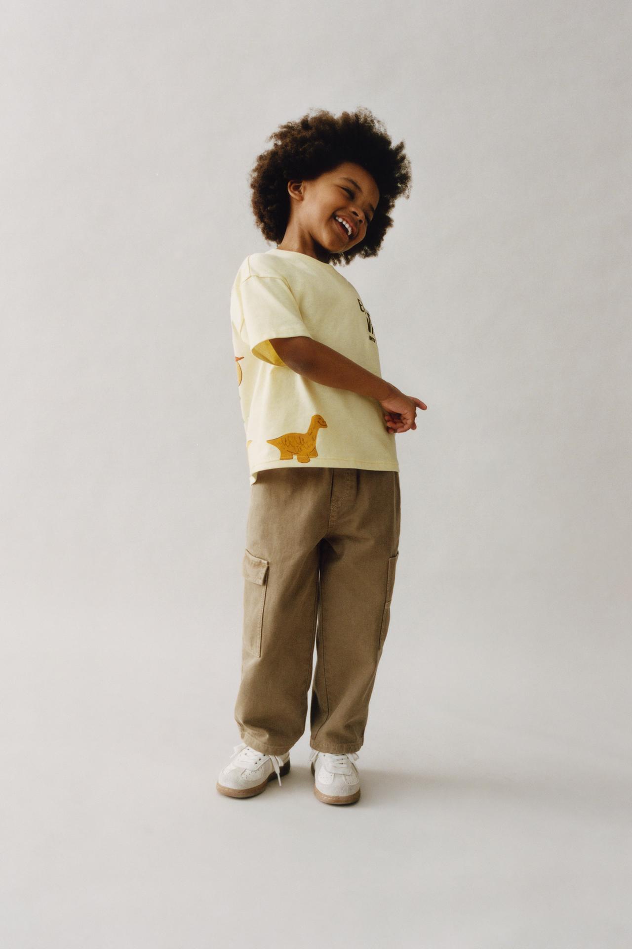TWILL CARGO TROUSERS - camel by Zara