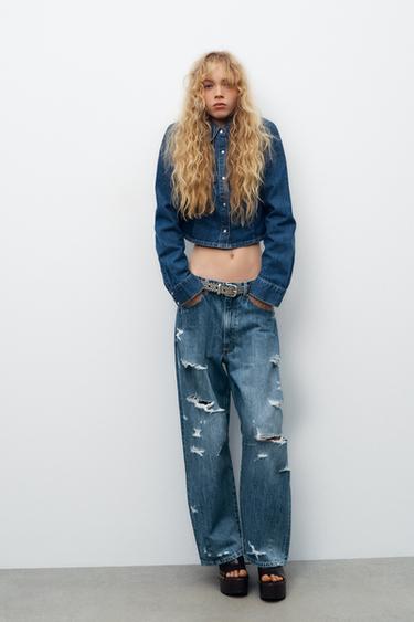 Zara Jeans Rib Women's Ripped Jeans | ZARA Canada