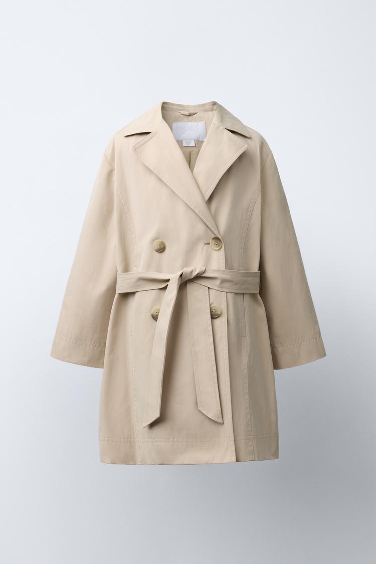Long Trench Trench Coat Zara Woman BASIC LONG TRENCH COAT Camel