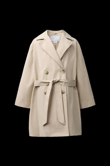 Zara BASIC LONG TRENCH COAT - taupe brown - Image 0