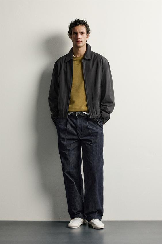 LIGHTWEIGHT COTTON-LYOCELL JACKET - Black by Zara - Image 0