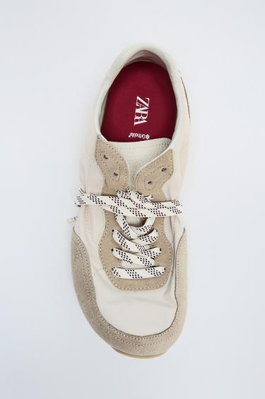 BASKETS COMBINÉES BAREFOOT - Marron sable de Zara