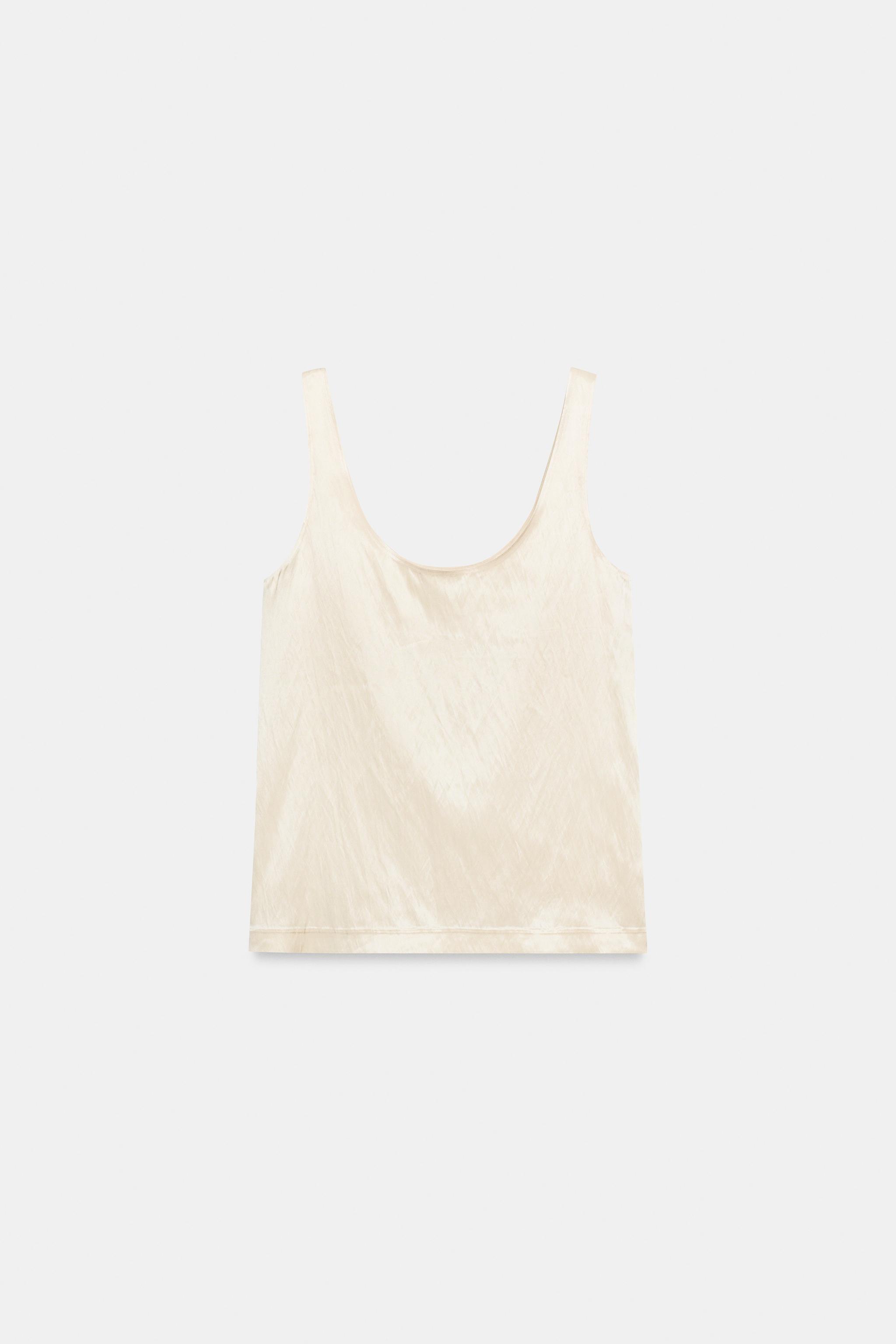 Zara SATEN YÜZEYLİ ASKILI TOP görsel 3