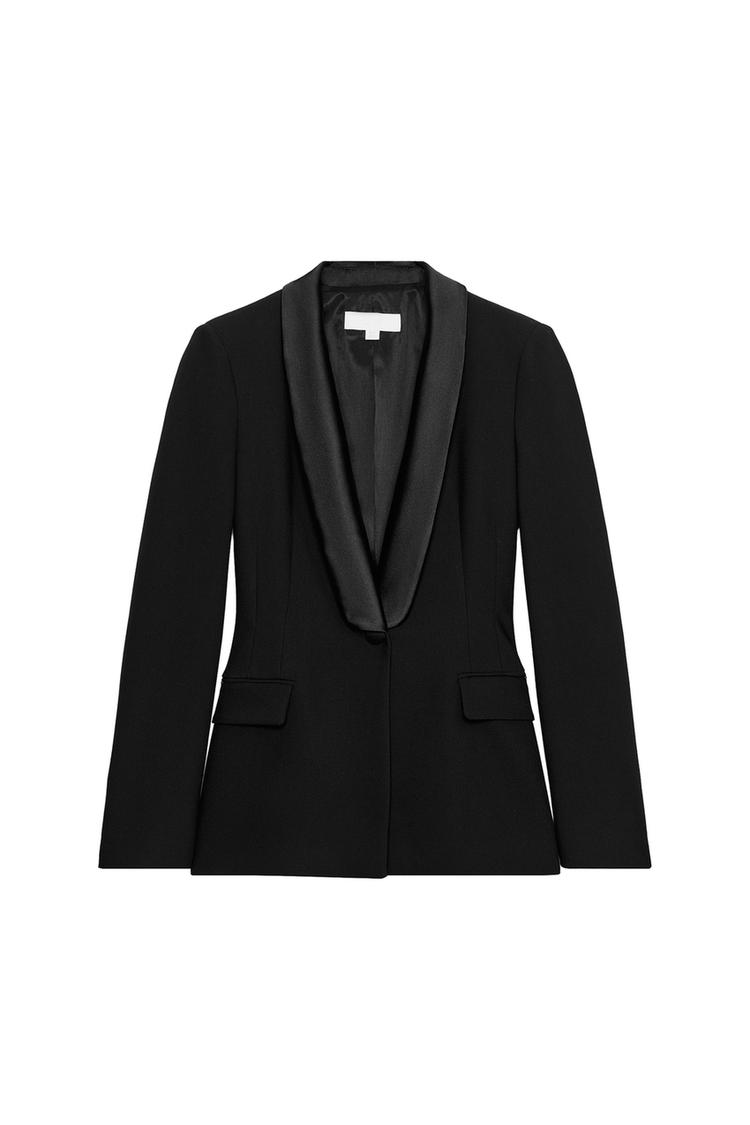SATIN LAPEL BLAZER