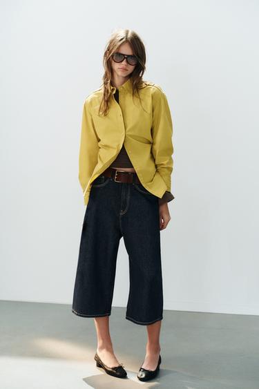 TRENCH SHIRT WITH TABS - Mustard by Zara - Image 0