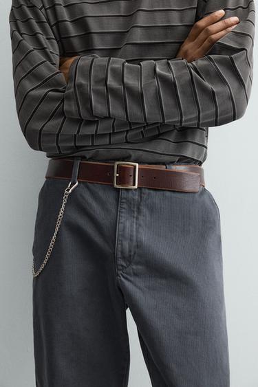 WASHED TEXTURED COTTON TROUSERS - Light indigo by Zara - Image 4