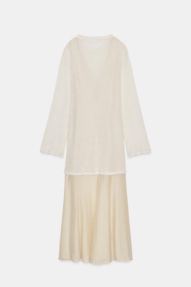 LONG COMBINED DRESS - Butter by Zara - Image 5