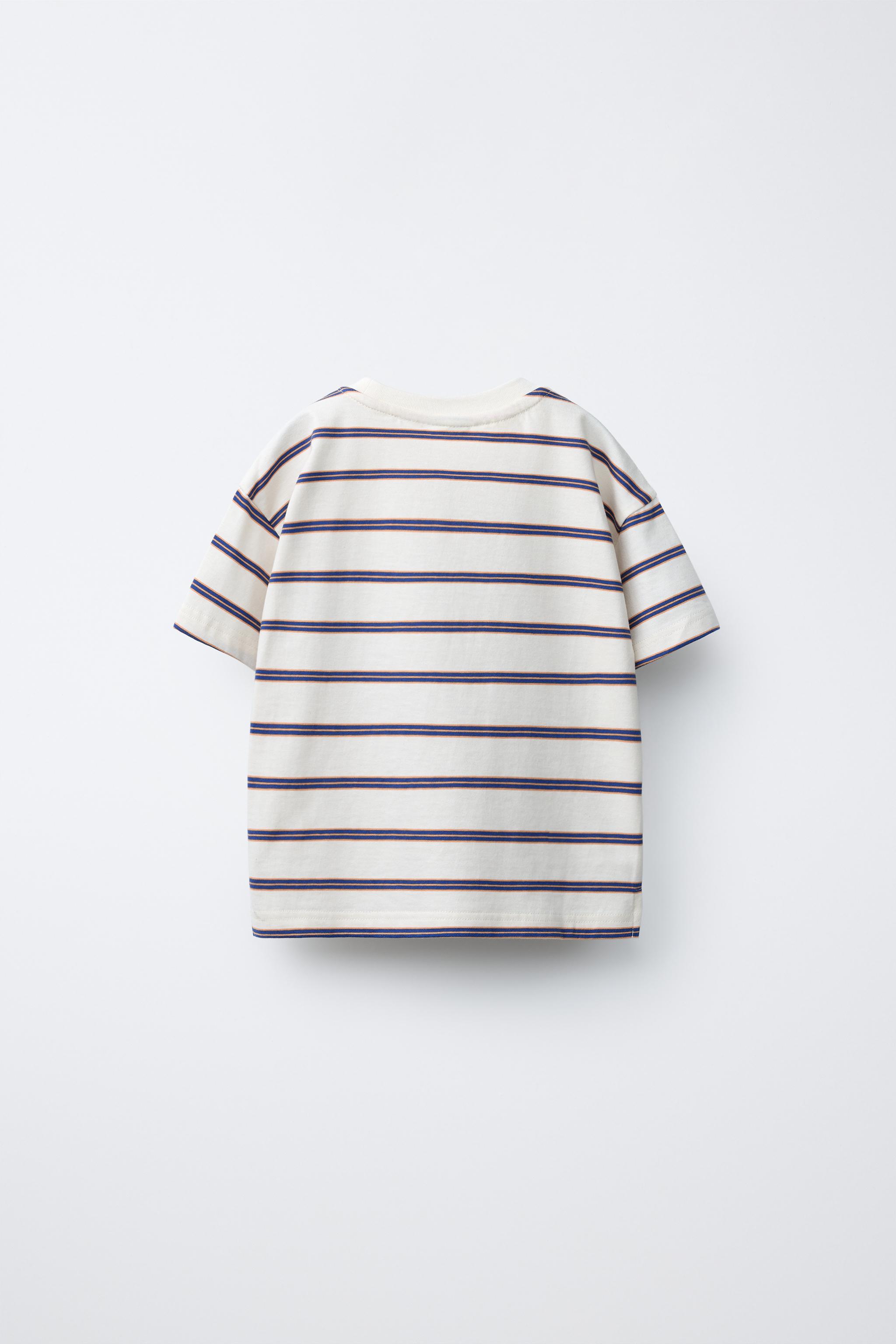 PUKAS SURF LOGO STRIPED T-SHIRT — White