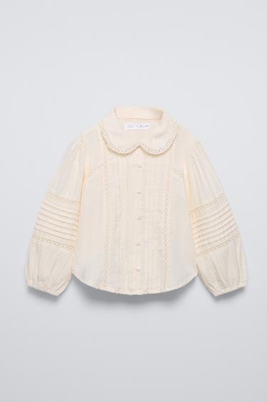 CAMISA BORDADOS - Crudo de Zara - Imagen 0