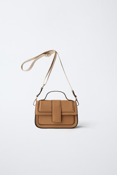 МИНИ КРОССБОДИ - Қоңыр Zara компаниясынан - Сурет 0