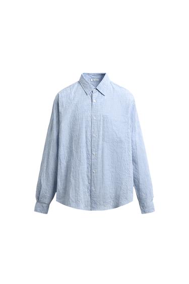 CAMISA RAYAS EFECTO ARRUGADO