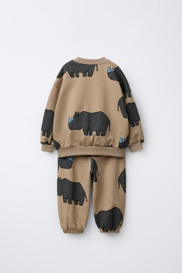 RHINO SWEATSHIRT AND JOGGER SET - Light brown by Zara - Image 1