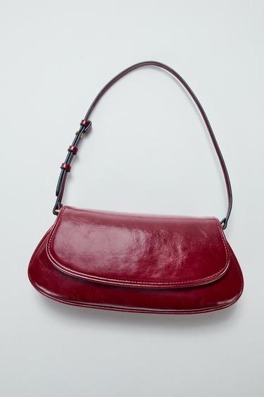FLAP SHOULDER BAG - Red by Zara
