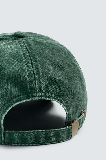 CASQUETTE DÉLAVÉE BRODERIE CONTRASTÉE - Vert de Zara - Image 6
