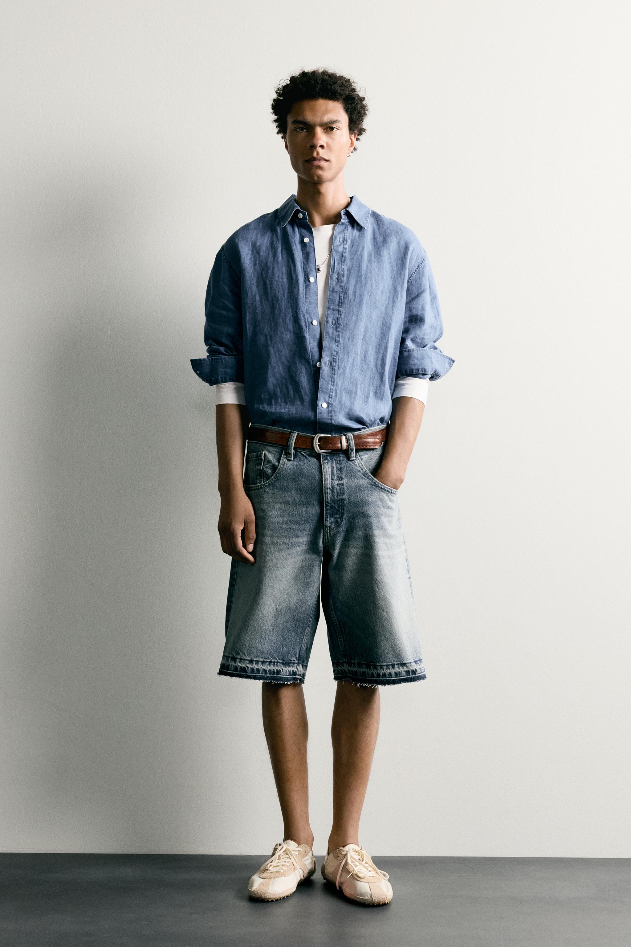 RELAXED FIT DENIM SHORTS