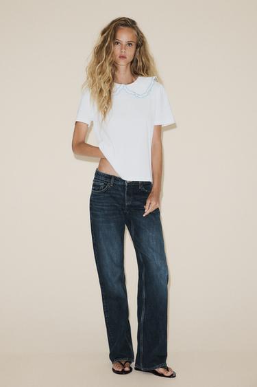 CAMISETA CUELLO BOBO - Blanco de Zara